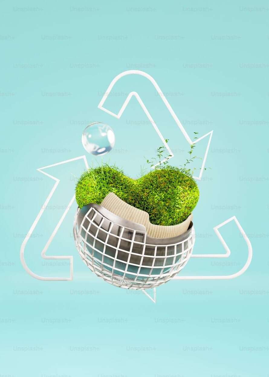 Business professional holding a growing plant symbolizing growth and excellence